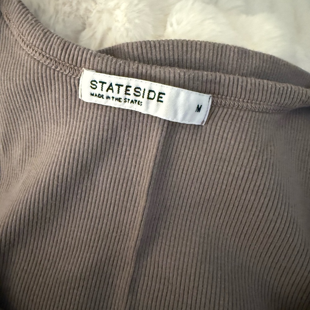 Stateside Ribbed Gray Tank Top - Picture 3 of 3